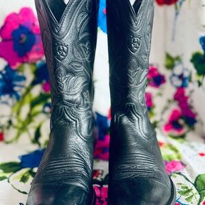 Ariat Black Embossed Leather Heeled Boots